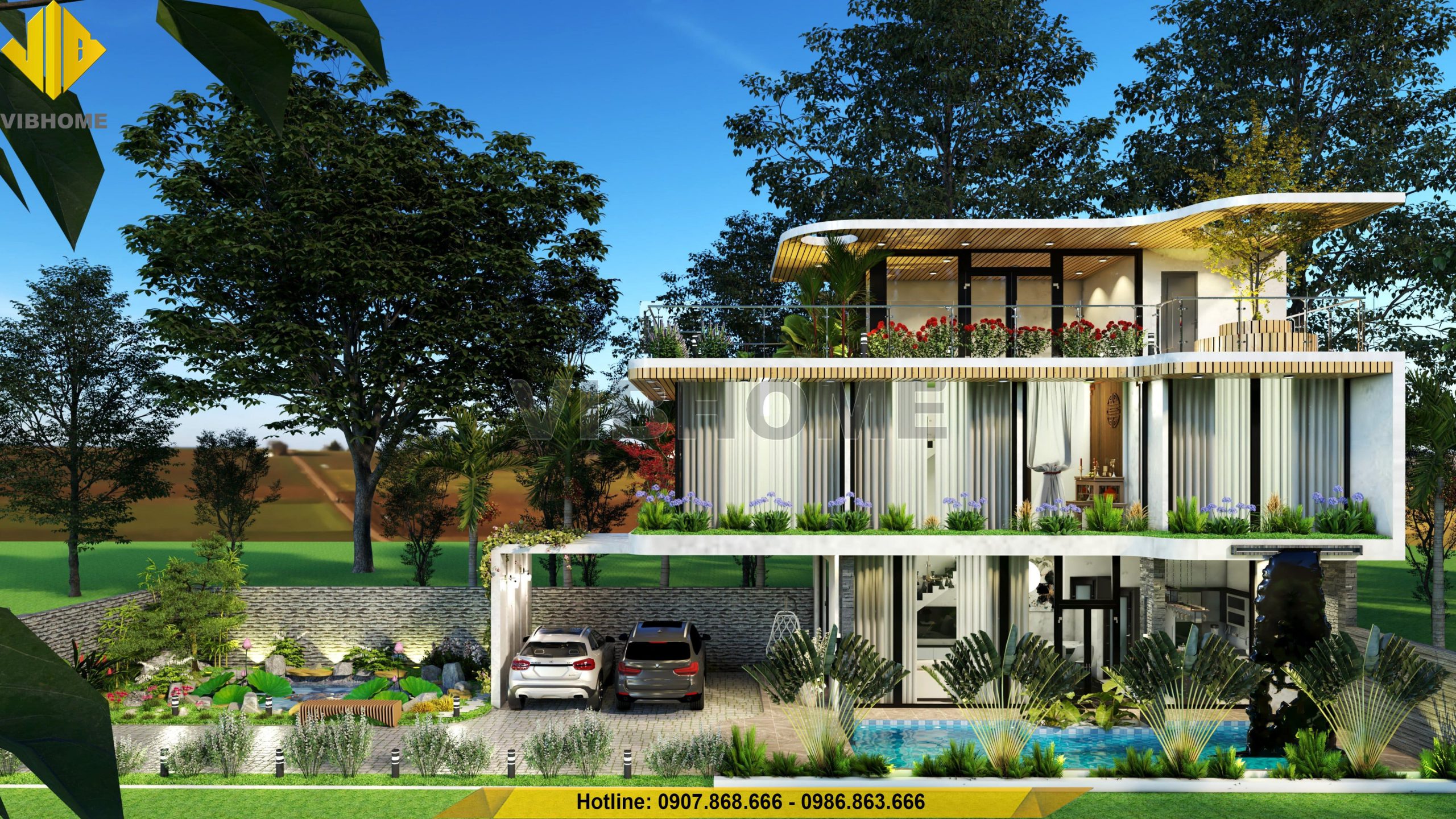 10 mẫu thiết kế villa nghỉ dưỡng rất đáng cho đại gia tham khảo