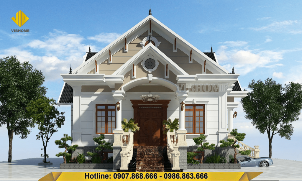 Mặt tiền ngôi nhà vườn cấp 4