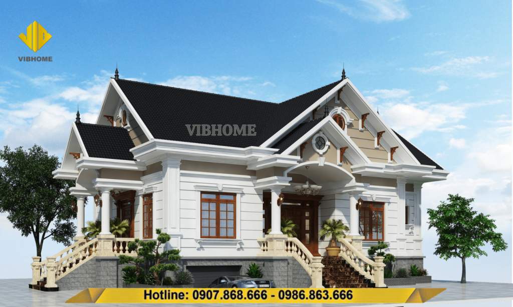 Mặt chéo của ngôi nhà cấp 4