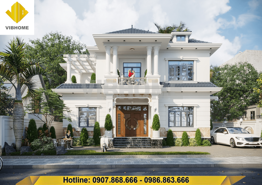 Nhà mái Nhật 2 tầng tân cổ VIBHOME