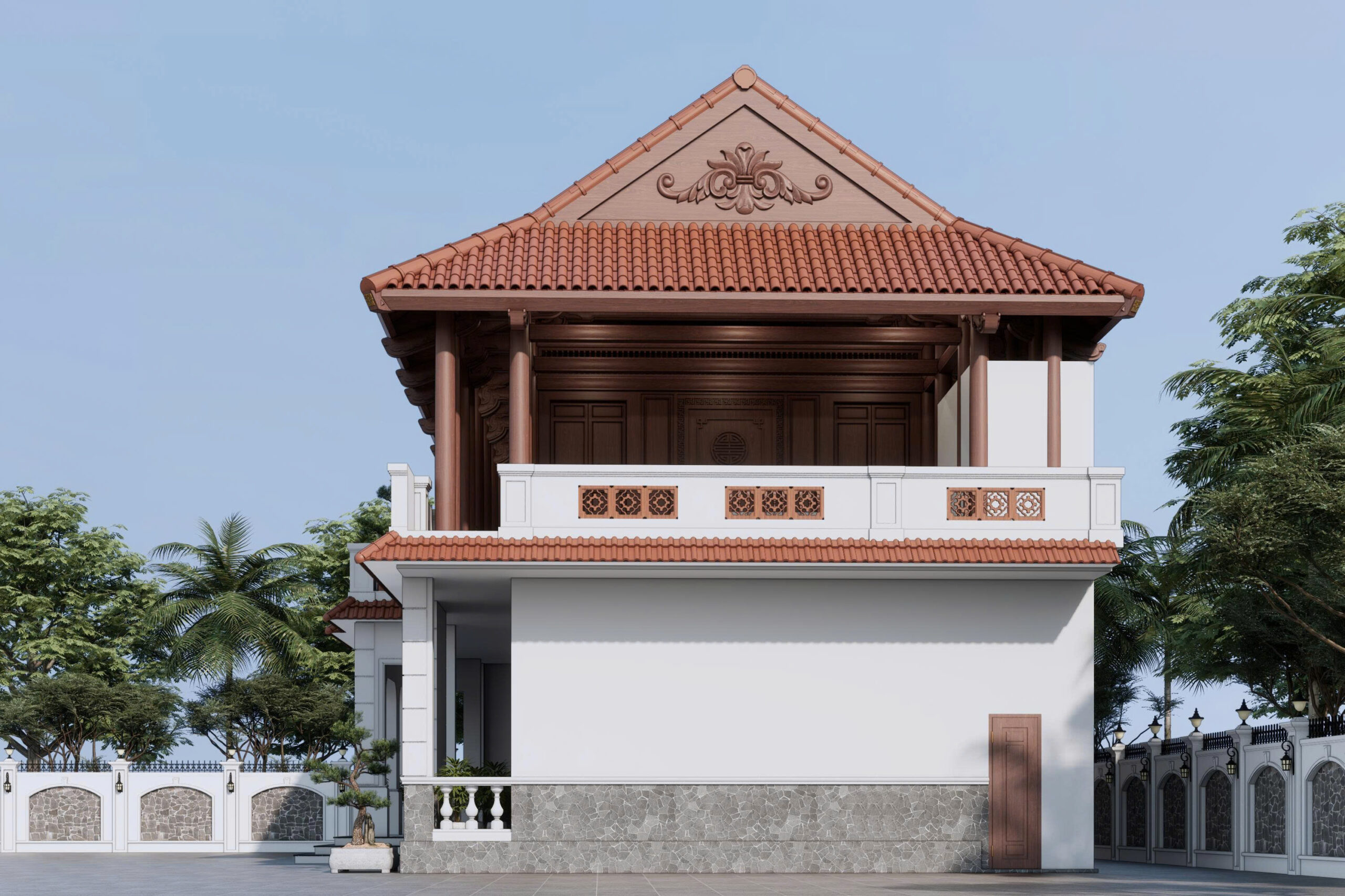 Thiết kế thi công nhà tam hợp viện tại Tuyên Quang