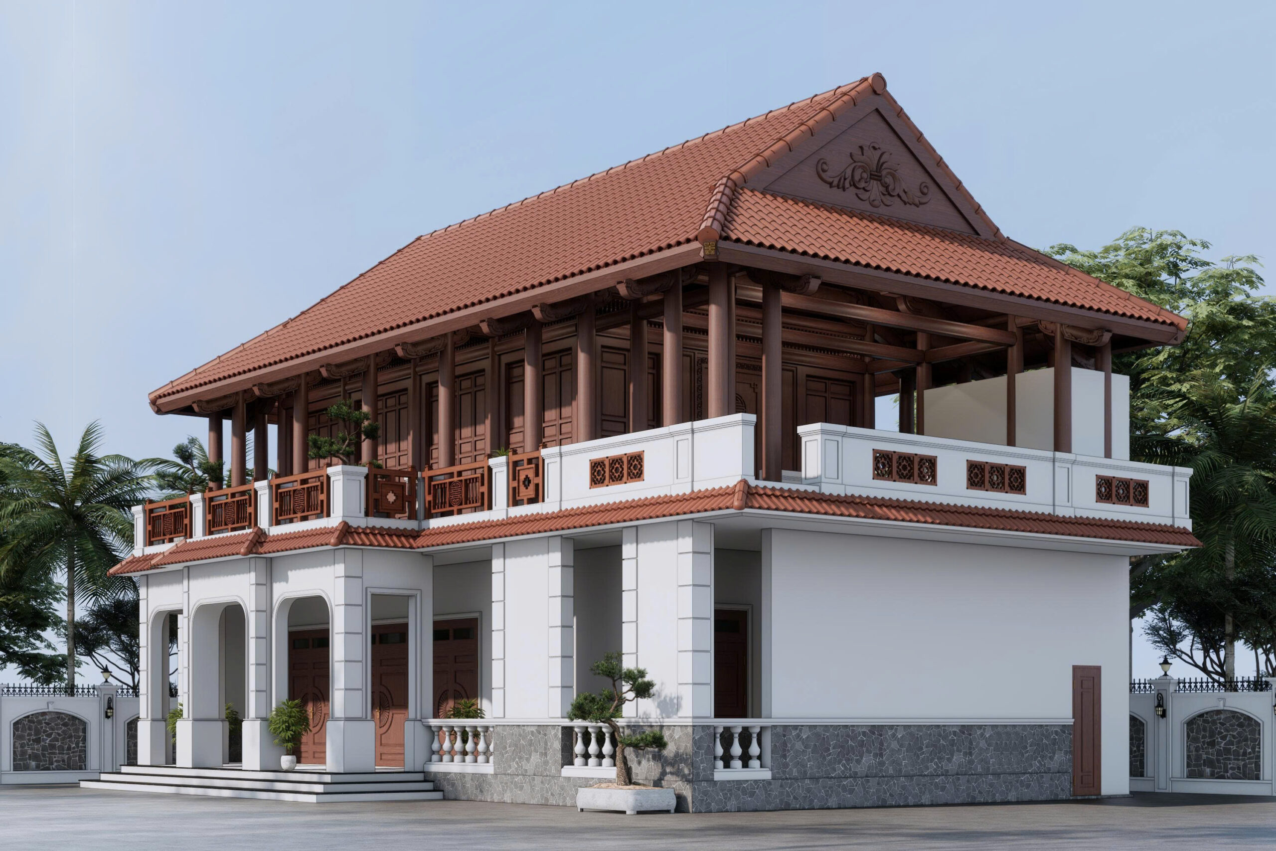 Thiết kế thi công nhà tam hợp viện tại Vĩnh Long
