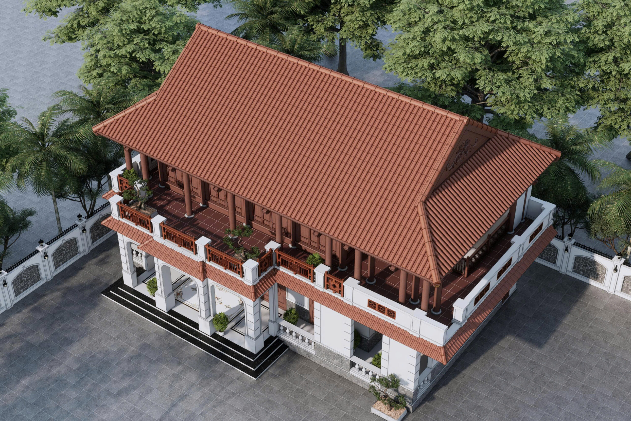 Thiết kế thi công nhà tam hợp viện tại Quảng Trị