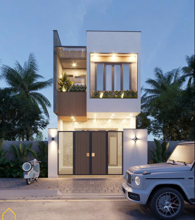 Mẫu nhà phố 2 tầng tại Vĩnh Chân, Phú Thọ